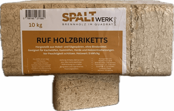 Spaltwerk RUF Holzbriketts – 10 kg Paket – Bild 3