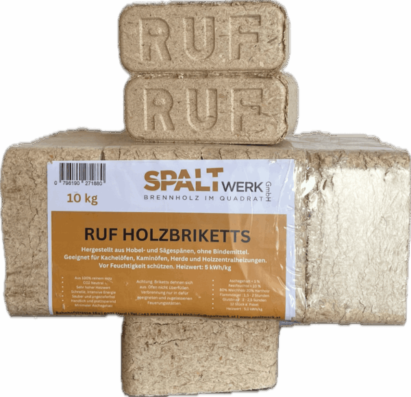 Spaltwerk RUF Holzbriketts – 10 kg Paket – Bild 2